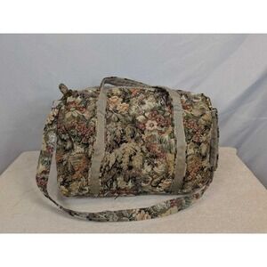 Vintage Floral Tapestry Duffle Bag Weekend Travel‎ Carry-On Bag